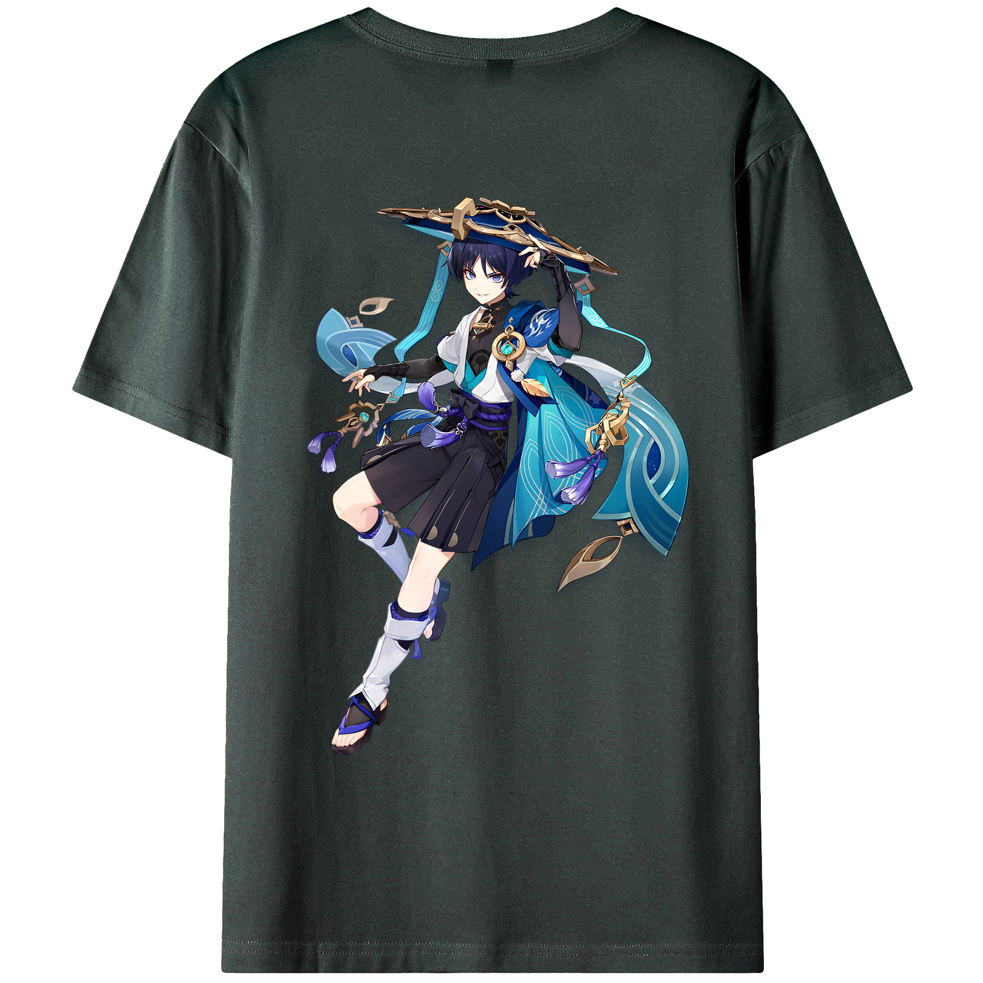 げんし神 さんペい genshin Sanpei 綿100％ メンズ半袖Tシャツ（バックプリント） 通気性